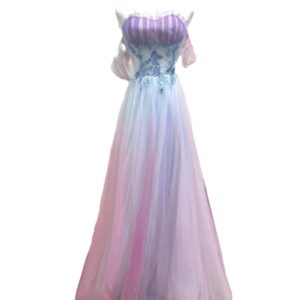 Ombre Blue-Purple Princess Tulle Gown